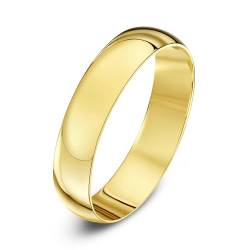 Theia Unisex Ehering 9 Karat Gelbgold, Massive D-Form, poliert, 3mm - Größe 49 (15.6) von Theia