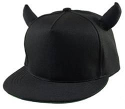 Thenice DamenTeufel Ox Horn Hüte Mützen Baseball Caps (schwarz) von Thenice