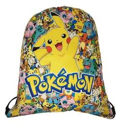 Theonoi Kinder Turnbeutel Schuhbeutel Schwimmbeutel Beutel Sportbeutel Sportrucksack Sporttasche Gymsack Schule und Kindergarten (Pokemon AA) von Theonoi