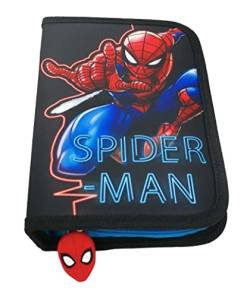 Theonoi Pferd Federmäppchen Federtasche Federmappe Mäppchen Etui 2 Fach Doppeldecker Schüleretui Stifteetui GEFÜLLT (Spiderman) von Theonoi