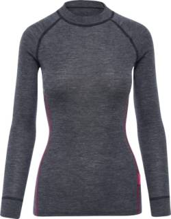 Thermowave Warm Active Merino Unterwäsche Damen - Thermounterwäsche Damen Shirt Langarm - Funktionsshirt Damen mit Feuchtigkeitstransport mit Rundhalsausschnitt - 160 GSM Wolle Schnelltrocknende von Thermowave