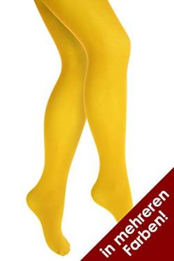 Thetru Damen-Strumpfhose in gelb | Größe S/M | Blickdichte-Strumpfhosen für Karneval und Fasching (gelb) von Thetru