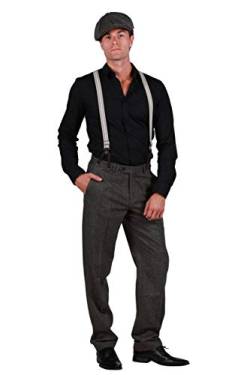 Thetru Herren Kostüm 20er Jahre Hose Karneval Fasching grau Gr. 48 von Thetru