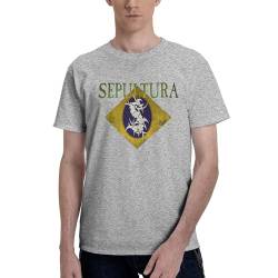 Sepultura Roots Logo Tshirt Herren Baumwolle T-Shirt Sommer Kurzarm Neuheit Lässig T Shirt Für Männer Rundhals Fans Merch Tops von ThicC