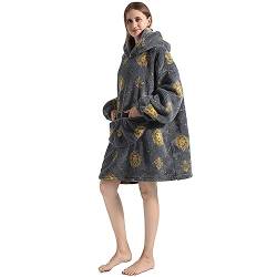 Thigies Damen Kuschelpullover,übergroßer Hoodie Decke,Tragbare Decke,Decken Pullover mit Ärmeln und Kapuze von Thigies