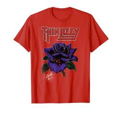 Thin Lizzy – Black Rose On Red T-Shirt von Thin Lizzy Official