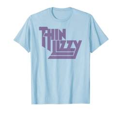 Thin Lizzy – Purple Logo On Blue T-Shirt von Thin Lizzy Official