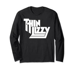 Thin Lizzy – White Stacked Logo Langarmshirt von Thin Lizzy Official