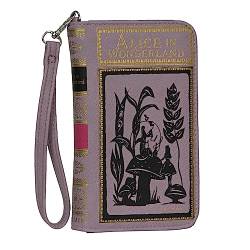 Alice im Wunderland Ausweishalter mit Schnappverschluss, Lavendel und Schwarz, Lavendel, Classic von Things2Die4