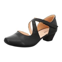 THINK! Damen AIDA_3-000209 nachhaltige Riemchen Pumps, 0000 SCHWARZ, 38 EU von Think!