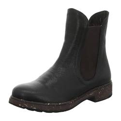 THINK! Damen COGITA chromfrei gegerbte nachhaltige Chelsea Boots, 0000 SCHWARZ, 38 EU von Think!