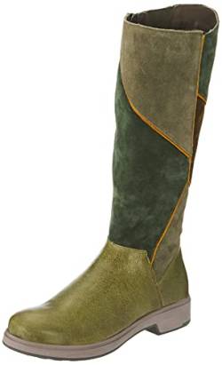 THINK! Damen COGITA nachhaltige Patchwork Lodenfutter Stiefel, 7000 Jade/Kombi, 36 EU von Think!