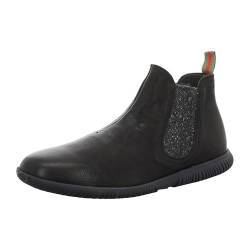 THINK! Herren HAUKI Leder gefütterte nachhaltige Chelsea-Boots, 0000 SCHWARZ, 41 EU von Think!