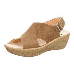 Think Damen Kate nachhaltige Sandalette, Oak 3000, 36 EU von Think!