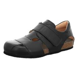 Think Herren WOLFI chromfrei gegerbte nachhaltige Sandale, Schwarz 0010, 42 EU von Think!