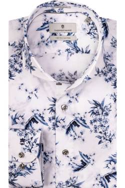 Thomas Maine Bari Tailored Fit Hemd weiss, Gemustert von Thomas Maine