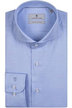 Thomas Maine Tailored Fit Hemd blau, Vichykaro von Thomas Maine