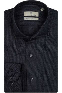 Thomas Maine Tailored Fit Hemd schwarz, Einfarbig von Thomas Maine