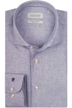 Thomas Maine Tailored Fit Hemd violett, Einfarbig von Thomas Maine