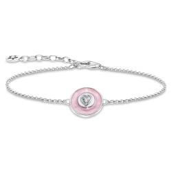 Thomas Sabo A2143-691-9-L19V Damen Silber-Armband mit Herz Rosa von Thomas Sabo