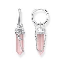 Thomas Sabo CR722-643-9 Damen-Ohrringe Creolen mit Rosenquarz-Anhänger Silber von Thomas Sabo