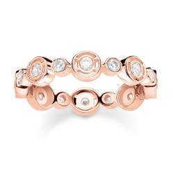 Thomas Sabo TR2256-416-14 Damen-Ring Kreise mit Weißen Steinen Roségoldfarben von Thomas Sabo