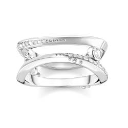 Thomas Sabo TR2382-051-14 Damen-Silberring Welle mit Weißen Steinen von Thomas Sabo