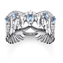 Thomas Sabo TR2411-644-1 Damen Silberring Phönix-Flügel mit Blauen Steinen von Thomas Sabo