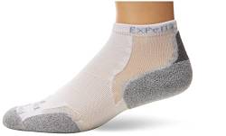 Thorlos Herren & Damen 1 Paar Experia gedämpfte Micro Mini Crew Socken In 7 Colours - 10-11 Unisex - Weiß von Thorlos