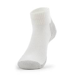 thorlos Unisex's JMX Maximum Cushion Ankle Running Sock, White/Platinum (1 Pair), x-Large von Thorlos