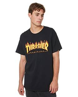 THRASHER Herren Trutsh05749 T-Shirt, Nero (Nero/Fiamme), Small von Thrasher