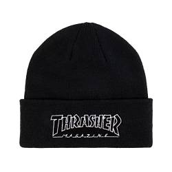 Thrasher Men's Outlined Logo Black Beanie Hat von Thrasher