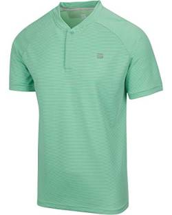 Three Sixty Six Kragenlose Golf-Shirts für Herren – Herren Casual Dry Fit Kurzarm Polo, leicht und atmungsaktiv, Herren, mint, Large von Three Sixty Six