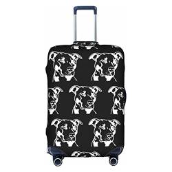 Thril Funny Dog Trolley Kofferbezug Elastische Kofferabdeckung Damen Mädchen Gepäckabdeckung Medium, weiß, L von Thril