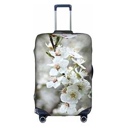 Thril Funny Flower Trolley Kofferüberzug Elastische Kofferhülle Damen Mädchen Gepäckabdeckung Groß, weiß, M von Thril