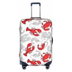 Thril Funny Shrimp Trolley Kofferüberzug Elastische Kofferhülle Damen Mädchen Gepäckabdeckung Groß, weiß, M von Thril