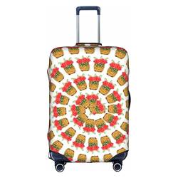 Thril Hawaiian Ananas Trolley Kofferhülle Elastische Kofferabdeckung Damen Mädchen Gepäckabdeckung X-Large von Thril