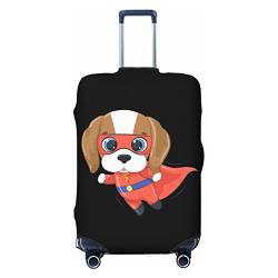 Thril Hochelastische Spandex-Kofferabdeckung, Gepäckabdeckung, Schutz, groß, passend für 63,5 bis 71,1 cm große Superhelden-kleine Hunde für Kinder, weiß, L von Thril