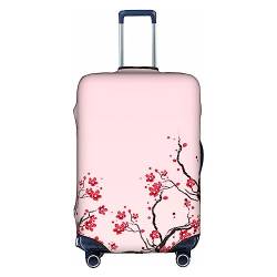 Thril Schöne Kirschblüten Trolley Kofferbezug Elastische Kofferabdeckung Damen Mädchen Gepäckabdeckung XL, Schöne Kirschblüten2, L von Thril