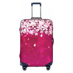 Thril Schöne Kirschblüten Trolley Kofferüberzug Elastische Kofferhülle Damen Mädchen Gepäckabdeckung Klein, Schöne Kirschblüten1, L von Thril