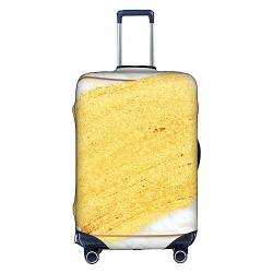 Thril Trolley-Kofferbezug, elastisch, für Damen, Mädchen, Größe XL, Weiß / Gold, Marmor-Textur, 2 Stück, Weiße Marmorstruktur, M von Thril