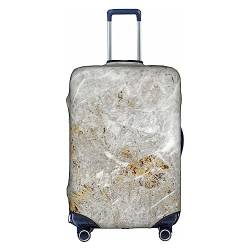 Thril Trolley-Kofferüberzug mit Marmorstruktur, elastisch, für Damen und Mädchen, Größe L, Grau / Gold, Grau-goldene Marmor-Textur2, M von Thril