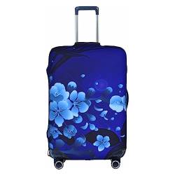 Thril Trolley-Kofferüberzug mit blauem Kirschblütenmotiv, elastisch, für Damen und Mädchen, Größe XL, Blue Cherry Blossom1, S von Thril