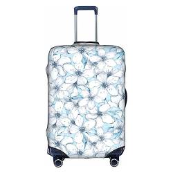 Thril Trolley-Kofferüberzug mit blauem Kirschblütenmotiv, elastisch, für Damen und Mädchen, Größe XL, Blue Cherry Blossom2, S von Thril