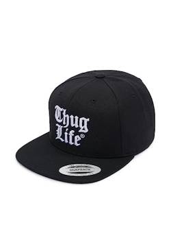 Thug Life Caps Herren Snapback Caps Schwarz Einheitsgröße von Thug Life