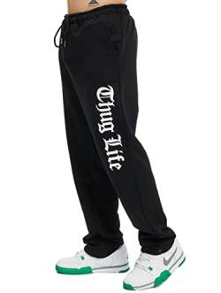 Thug Life Hosen Herren Jogginghosen Schwarz S von Thug Life