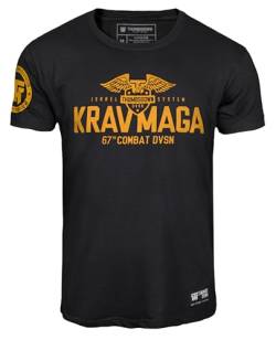 Thumbsdown Krav MAGA T-Shirt. 67th Combat Dvsn. Herren Baumwoll-T-Shirt mit Aufdruck (Größe Medium) von Thumbsdown