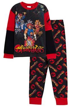Thundercats Schlafanzug für Jungen, volle Länge, Retro, klassisches Superhelden-Design, 2-teiliges Pyjama-Set Gr. 13 Jahre, grau von Thundercats