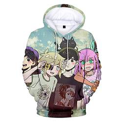 Thursday Omori Hoodie Unisex 3D,Omori Merch Hoodie Für Herren/Damen Pullover Langarm Sweatshirts,Omori Cosplay Pullover Teenager Madchen von Thursday