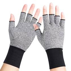 Thx4COPPER Arthritis-Handschuhe mit Handgelenkstütze, für Damen und Herren, fingerloses Hand-Kompressions-Design, atmungsaktives und feuchtigkeitsableitendes Material, Arthritis, Rheumatoide von Thx4COPPER